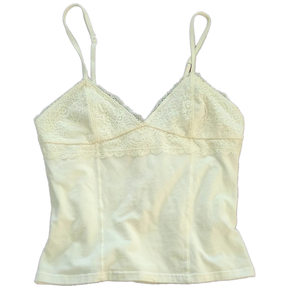 Cream Lace Trim Camisole